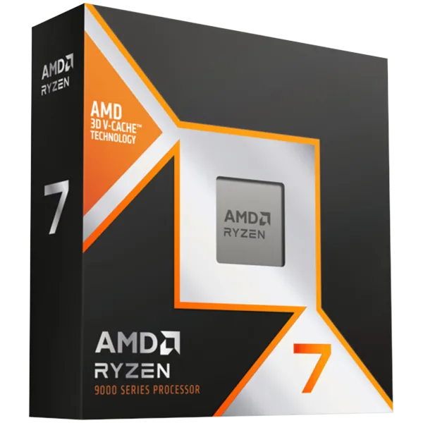 AMD CPU Desktop Ryzen 7 8/16T 9800X3D (5.2GHz,104MB,120W,AM5) box, with Radeon Graphics Slika 1