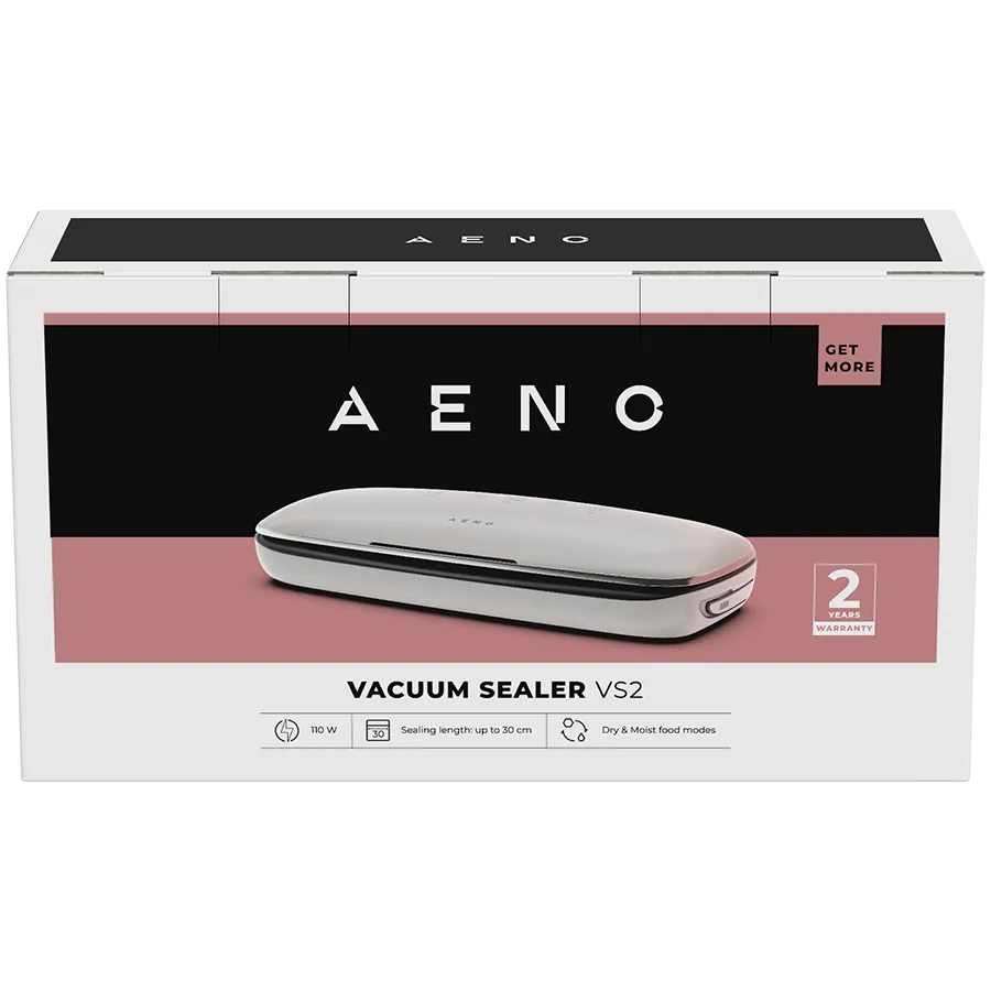 AENO Vacuum sealer VS2: 120W, 75kPa, Dry/Moist Food Mode, 3 modes: Vac+Seal, Seal, Pulse, Max Pocket Width 30 cm Slika 2