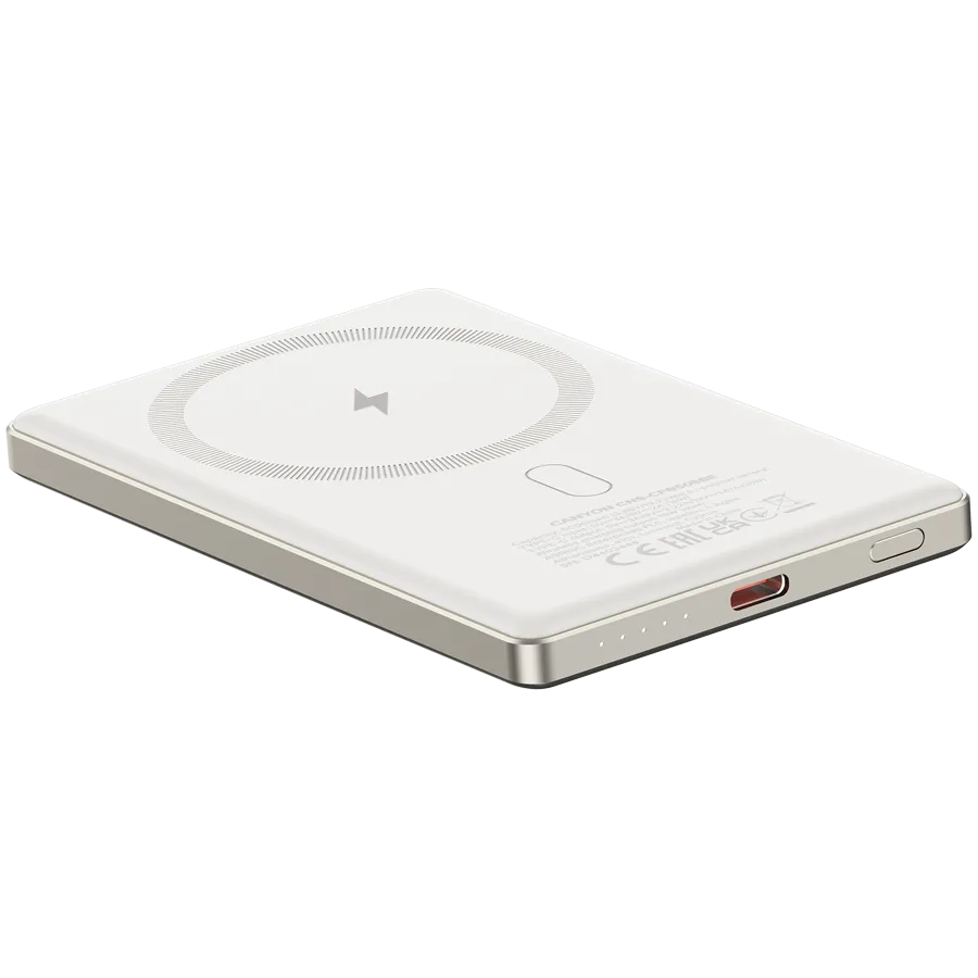 CANYON power bank OnPower 505 slim Magnetic 5000 mAh PD20W Beige Slika 5