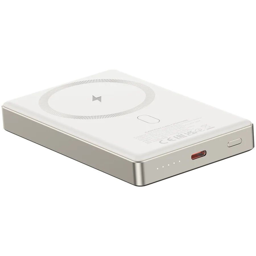 CANYON power bank OnPower 510 slim Magnetic 10000 mAh PD20W Beige Slika 5