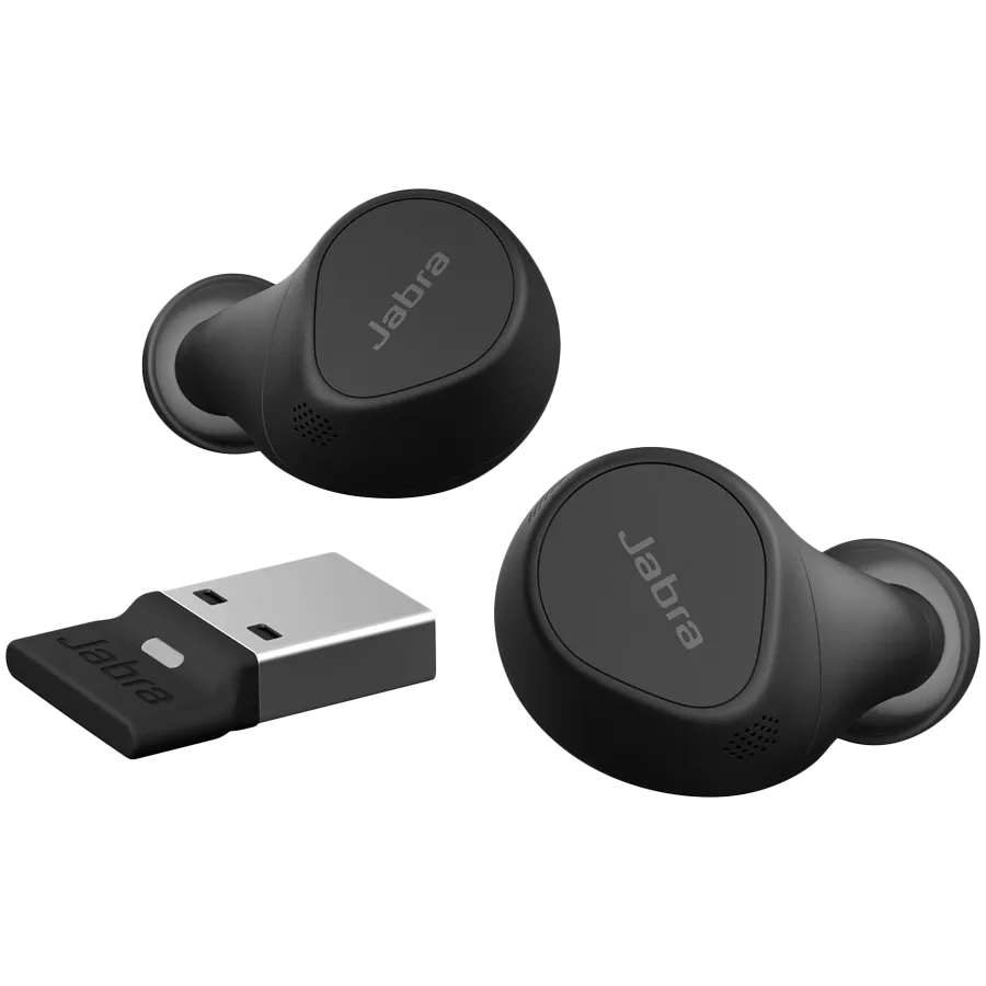 JABRA EVOLVE2 Buds MS, Cradle USB-A MS, Link 380 BT adapter USB-A MS, 30  cm USB-C to USB-A cable, Ear gels, wireless charging pad, warranty Slika 4