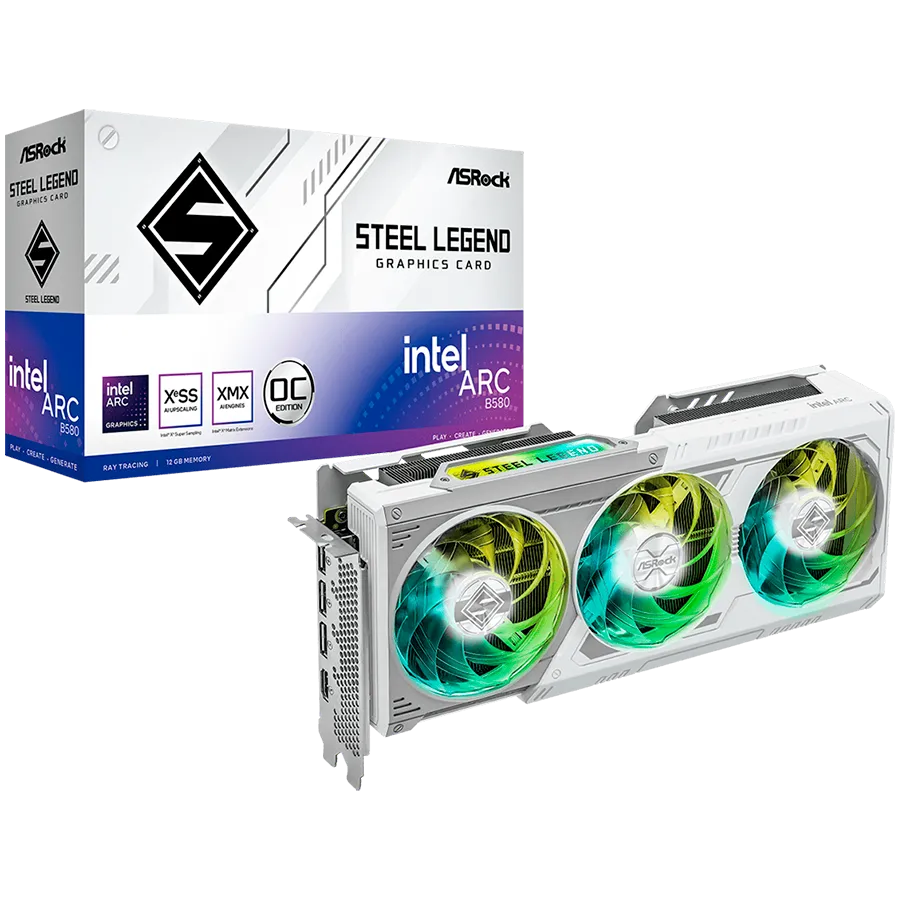 ASRock Intel Arc B580 Steel Legend 12GB OC Slika 1