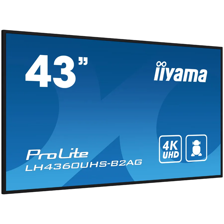 IIYAMA LFD LH4360UHS-B2AG 42.5" VA 3840 x 2160 @60Hz 500 cd/m² 5000:1 8.5ms Android 11 OS, iiSignage², FailOver, EShare landscape, portrait 3y Slika 2