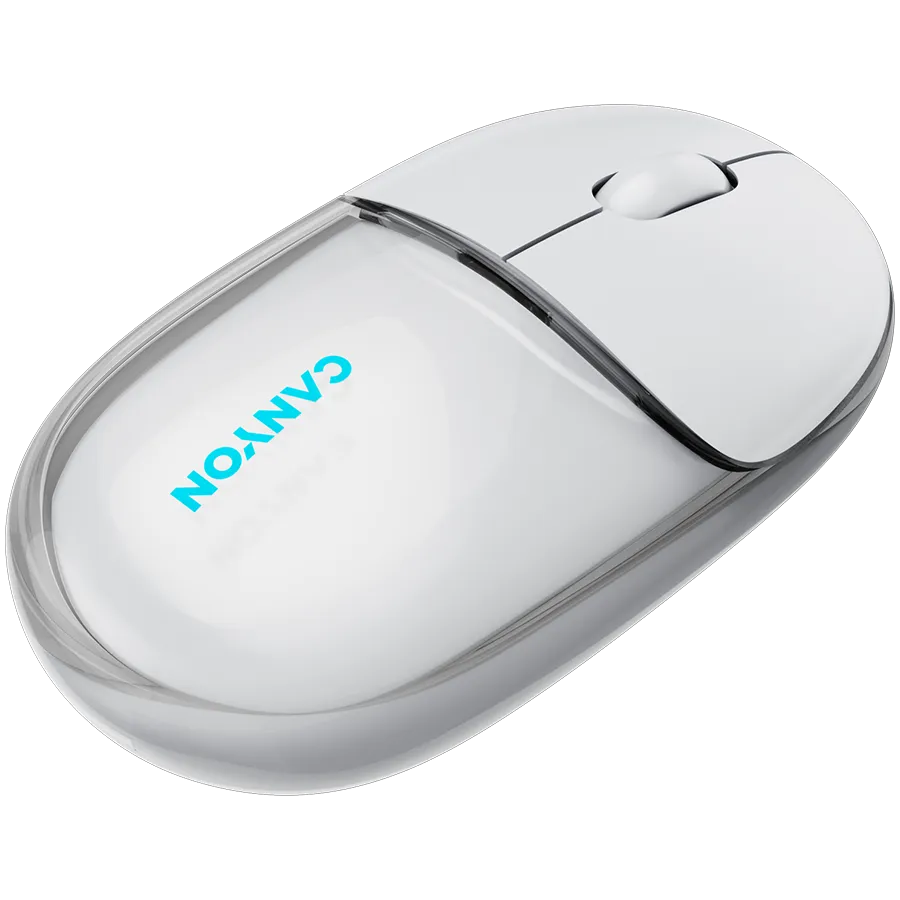CANYON mouse OnClick 24 BT/ Wireless Transparent/White Slika 6