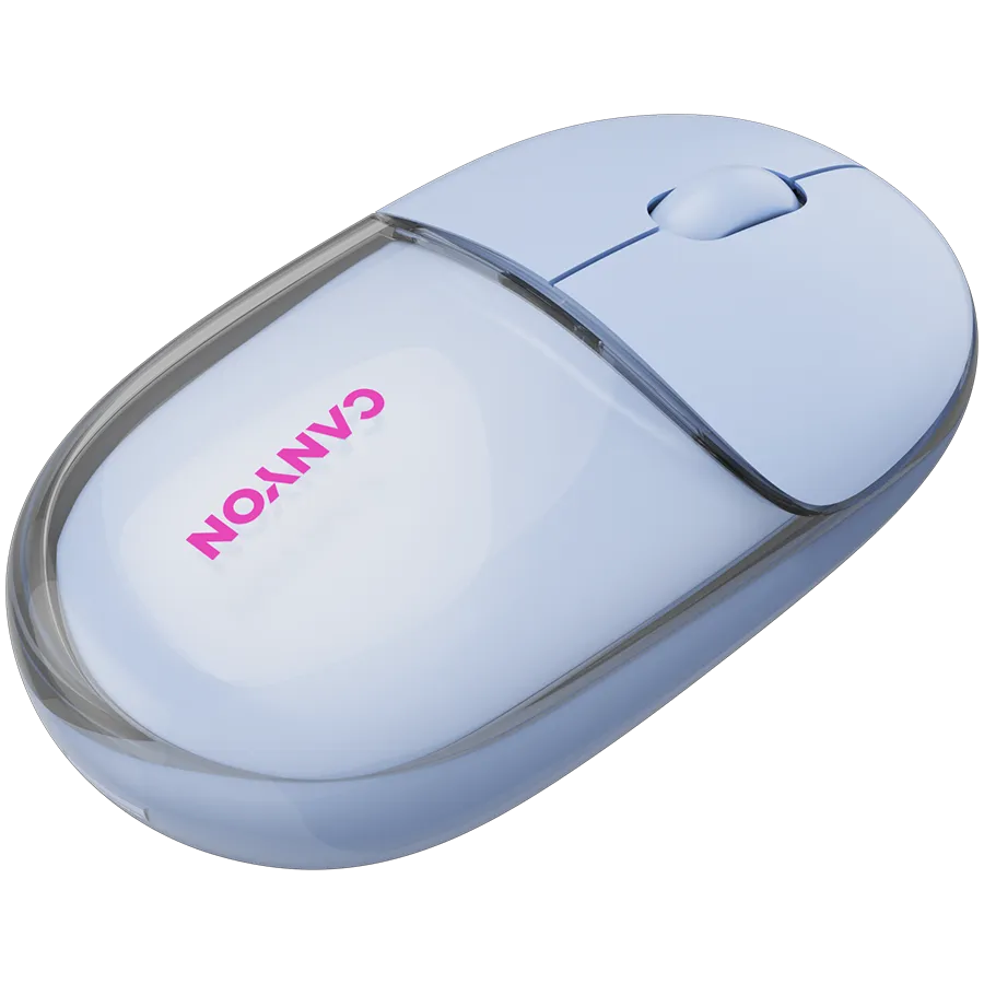 CANYON mouse OnClick 24 BT/ Wireless Transparent/Blue Slika 6