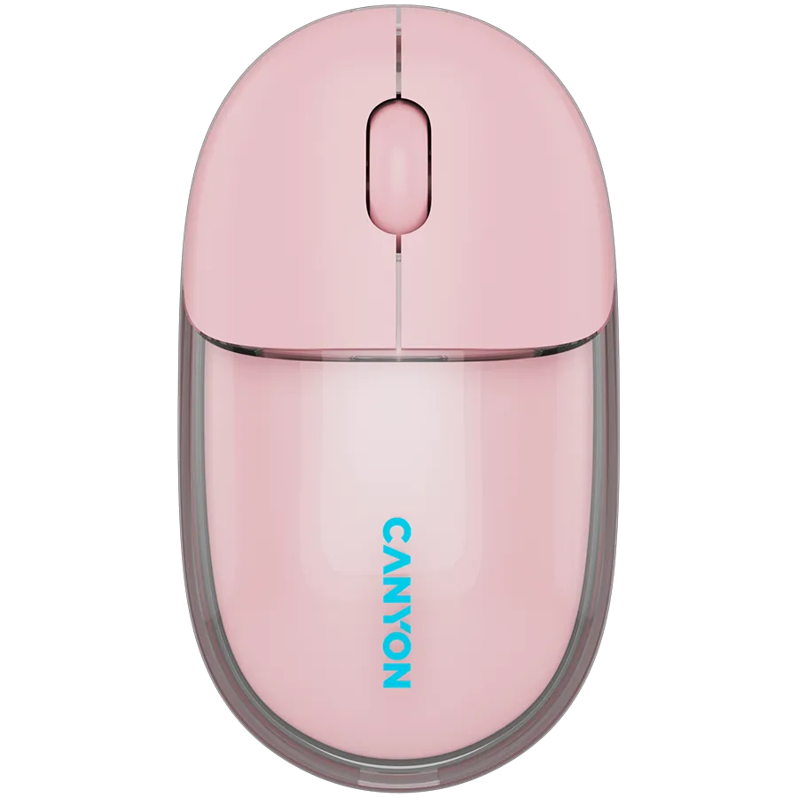 CANYON mouse OnClick 24 BT/ Wireless Transparent/Pink Slika 1