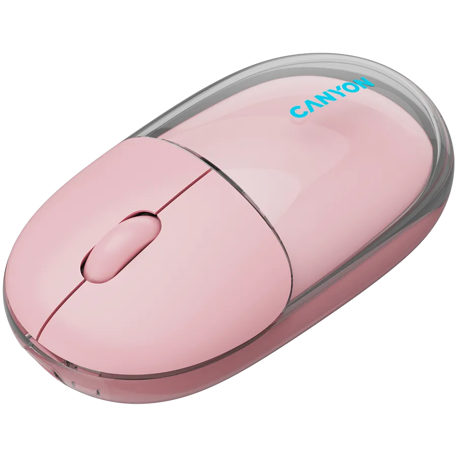 CANYON mouse OnClick 24 BT/ Wireless Transparent/Pink Slika 5