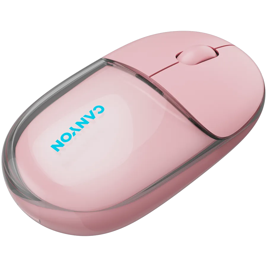 CANYON mouse OnClick 24 BT/ Wireless Transparent/Pink Slika 7