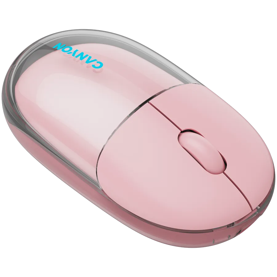 CANYON mouse OnClick 24 BT/ Wireless Transparent/Pink Slika 8