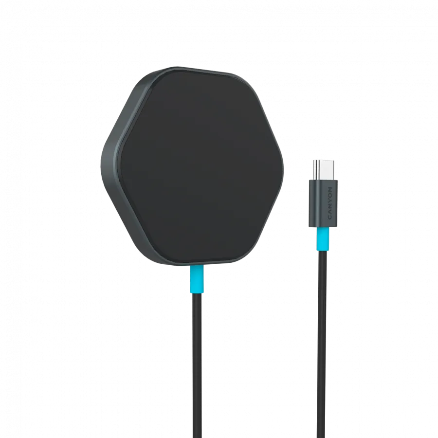 CANYON wireless charger HEXAGON 110 Dark Grey Blue Slika 2
