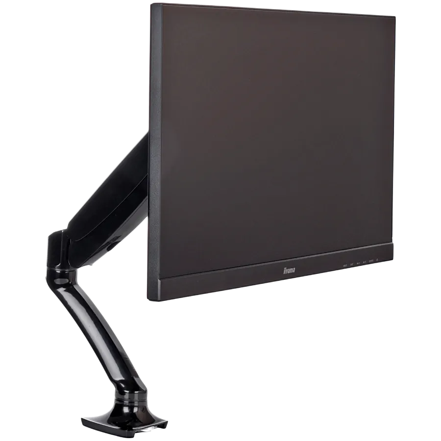 Flexible desk mount for single monitor with height adjustable gas spring. Deskmount with clamp or grommet. Monitor size 10~27", VESA 75x75 or 100x100mm, 1~5kg Slika 4