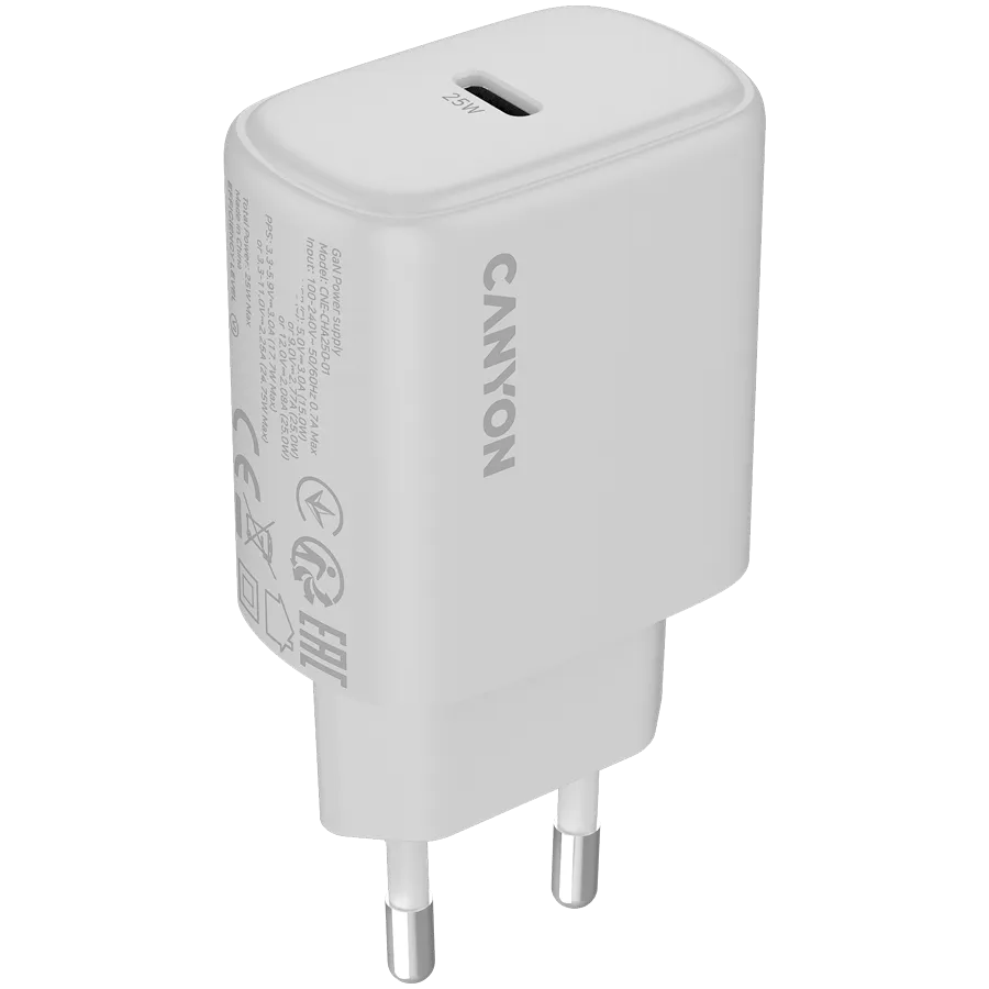 CANYON charger OnCharge 250 25W 1xPD EU White Slika 1