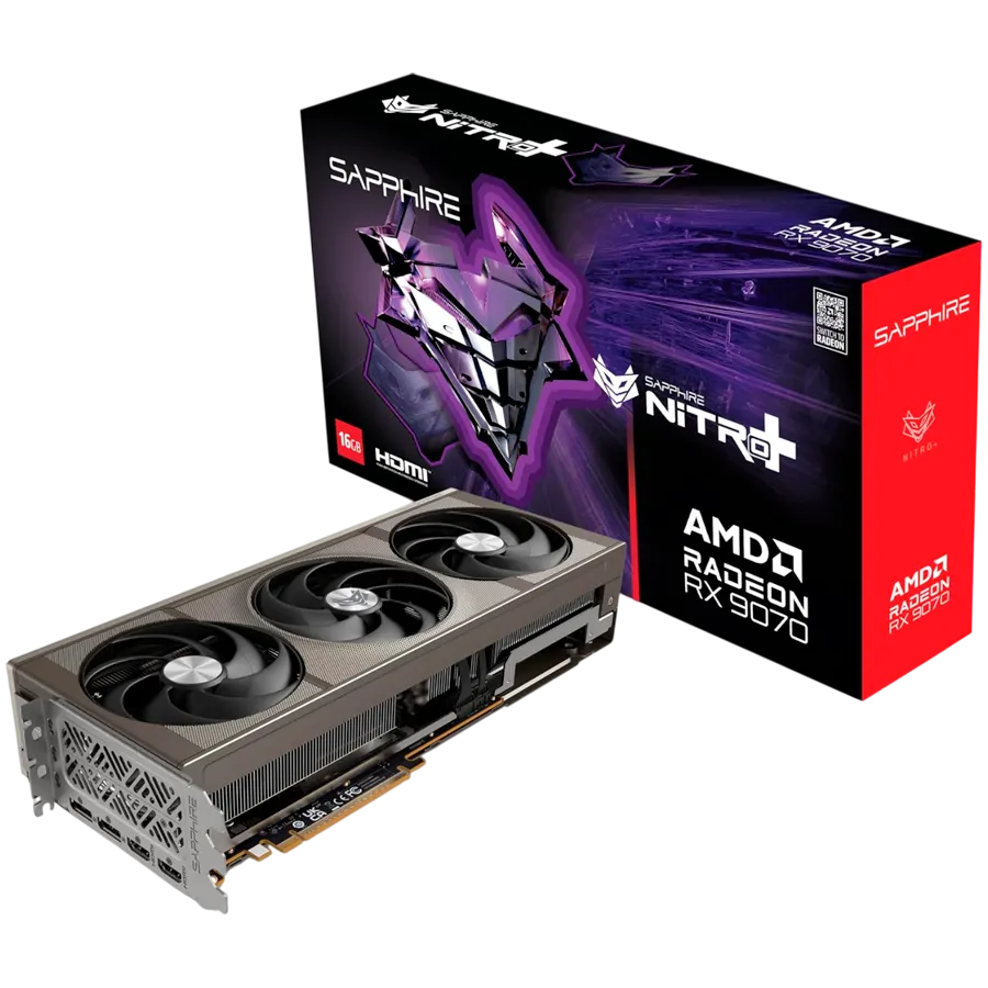 SAPPHIRE NITRO+ AMD RADEON RX 9070 GAMING OC 16GB DUAL HDMI / DUAL DP Slika 1