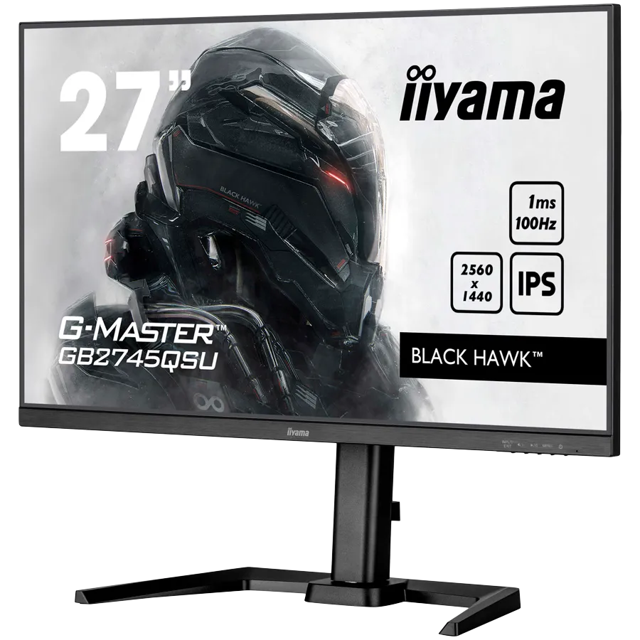 IIYAMA Monitor LED GB2745QSU-B2 27" IPS 2560 x 1440 100Hz 250cd 1300:1 1ms HDMI DP USB HUB Tilt HAS Slika 2