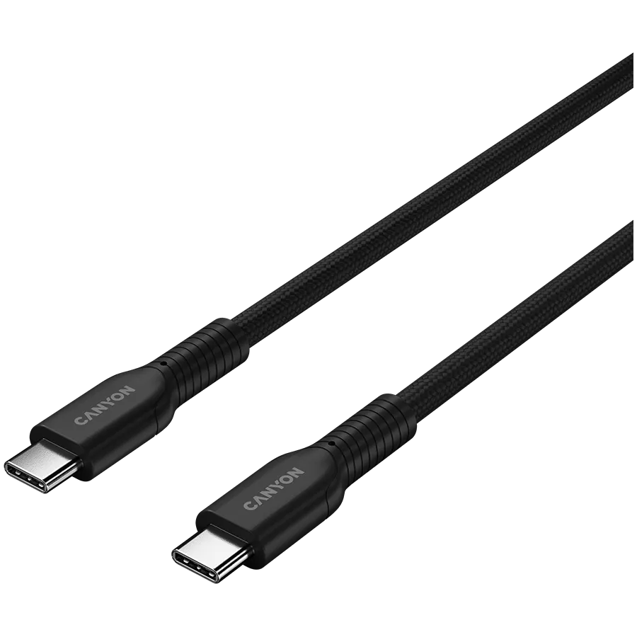 CANYON cable OnWire 60CL C-C 60W COLOR Braided 1m Black Slika 2