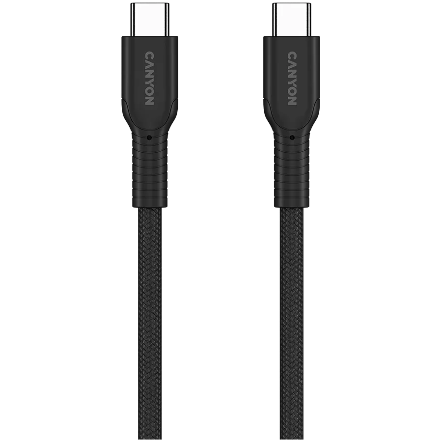CANYON cable OnWire 60CL C-C 60W COLOR Braided 1m Black Slika 3