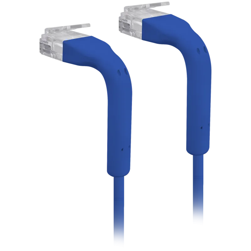 Ubiquiti UniFi Patch Cable U-Cable-Patch-RJ45-BL Ultra-thin patch cable with bendable boots designed for installation flexibility, 3 mm outer diameter, 0.1m, Blue Slika 1
