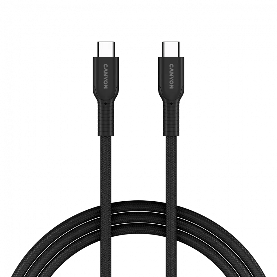 CANYON cable OnWire 60CL C-C 60W COLOR Braided 1m Black Slika 4