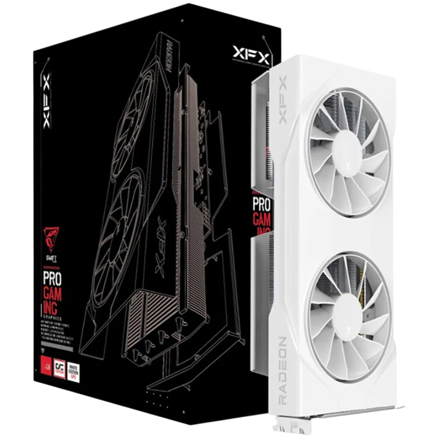 XFX Swift AMD Radeon RX 9060 XT OC White 8GB GDDR6 128-bit HDMI 2x DP Slika 1