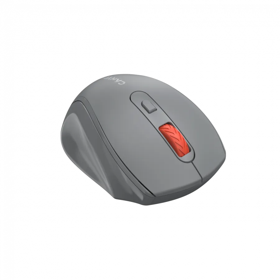 Canyon 6 buttons wireless 2.4Ghz mouse, MX8650A Sensor, DPI up to 1600,Injection case, 3 M life times left and right switches, 2xAAA battery, ABS material. Size: 105x71x40mm, Weight: 59g, Dark grey Slika 2