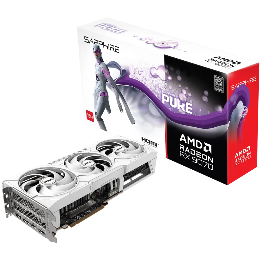 SAPPHIRE PURE AMD RADEON RX 9070 GAMING OC 16GB DUAL HDMI / DUAL DP Slika 1