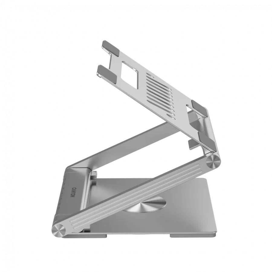 Canyon Laptop stands with hub, TYPE C F to HDMI2.0+2USB3.0+USBC3.0+RJ45+PD, TYEP C TO C cable 1m white with Emarker: HUSB332A, Material: Aluminum case+ABS+PS, Size: 245x240x27.2+/-0.3mm, Weight:1304g Slika 8