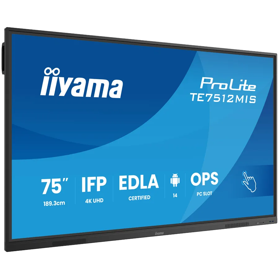 75" iiWare13E , Android 14, 8/128GB, 40-Points PureTouch IR with Zero Gap - Air bonding, 3840x2160, UHD VA panel, Fan-less, Speakers 2x 20W front, VGA, HDMI 2x HDMI-out, 2x USB-C max 65W PD), Audio mini-jack and Optical Out (S/PDIF), USB Touch Interf Slika 2