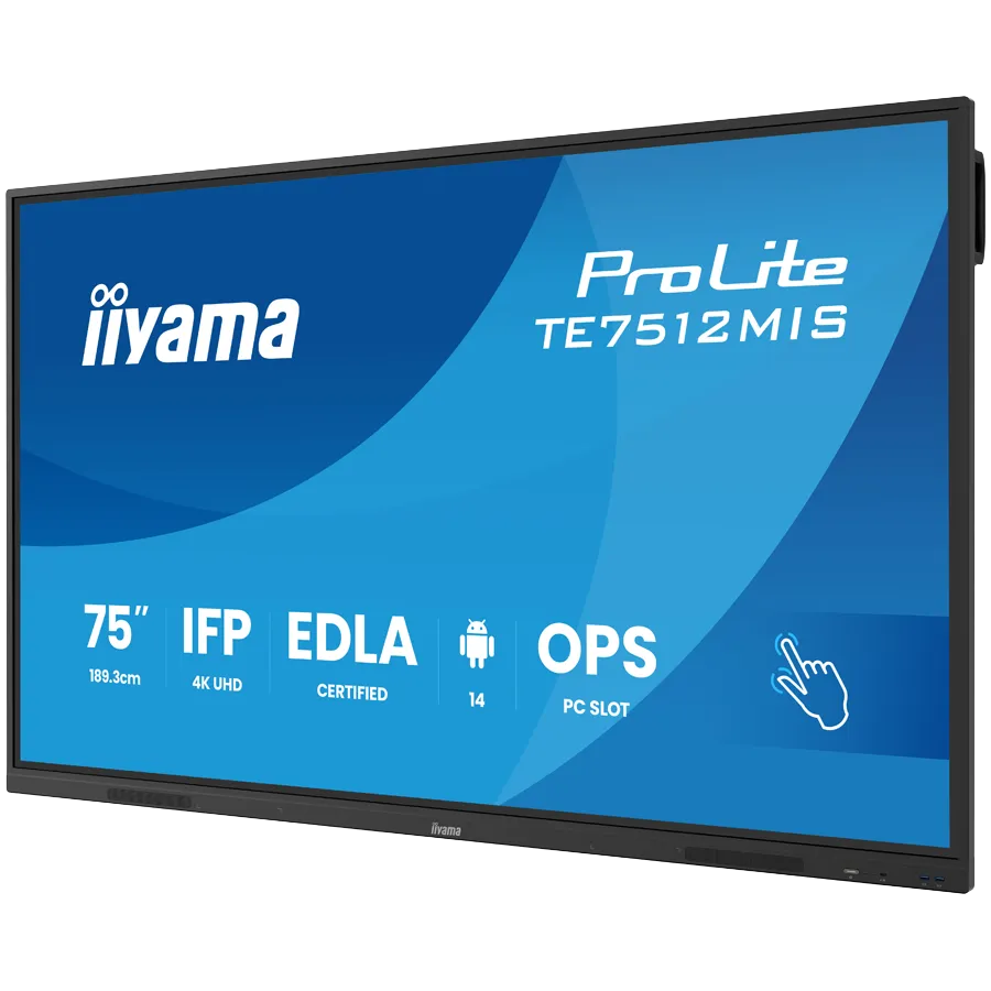 75" iiWare13E , Android 14, 8/128GB, 40-Points PureTouch IR with Zero Gap - Air bonding, 3840x2160, UHD VA panel, Fan-less, Speakers 2x 20W front, VGA, HDMI 2x HDMI-out, 2x USB-C max 65W PD), Audio mini-jack and Optical Out (S/PDIF), USB Touch Interf Slika 3
