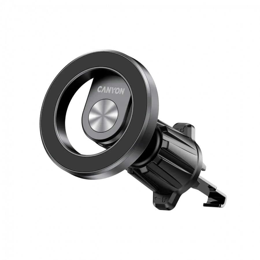 CANYON Magnetic car holder OnGrip 12 suction + air vent Black Slika 5