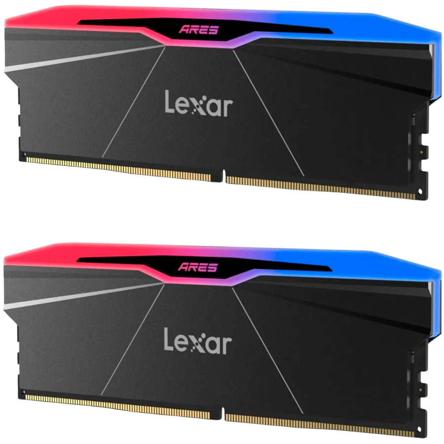 Lexar Ares 2nd Gen 32GB DDR5 6000 (2x16GB KIT) CL30 DIMM, 1.35V, heatsink, RGB, Black Slika 2