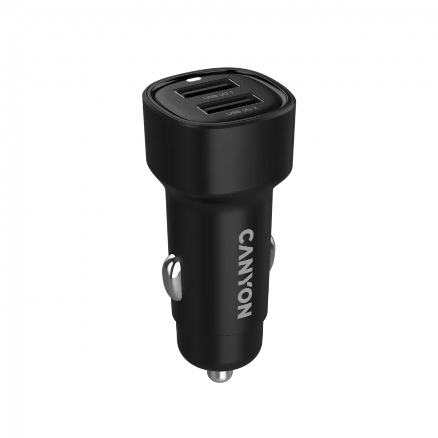 CANYON car charger OnDrive 24  24W 2xUSB-A Black Slika 3