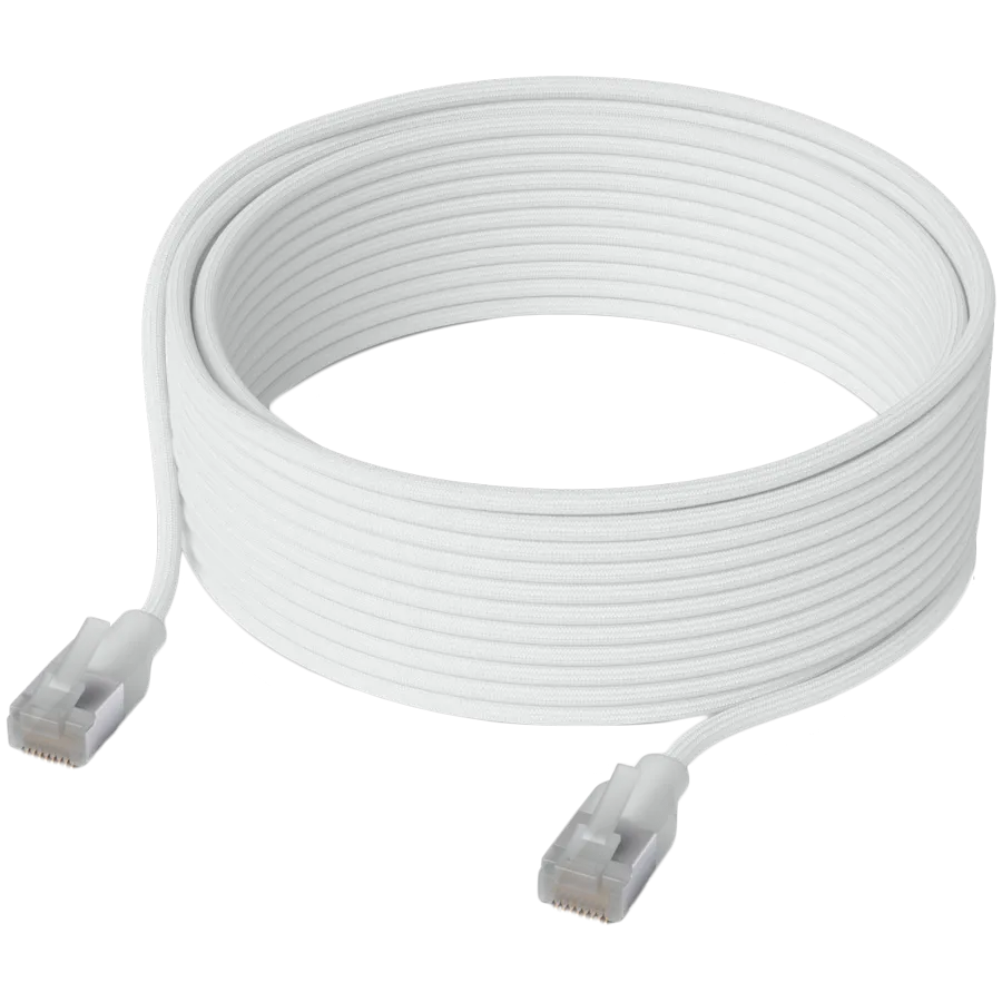 Ubiquiti UniFi UACC-Cable-Patch-EL-C6A-8M-W Premium Patch Cable Ultra-thin braided, designed and optimized for 10 GbE networking, RJ45 Slika 1