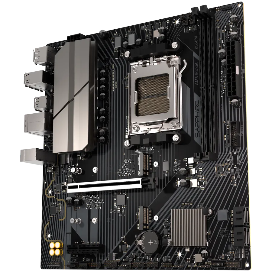 SAPPHIRE AMD B650M-E  AM5 Ryzen R9/R7/R5, 2x DDR5 7600MHz, PCIe 4.0 x16, 1x M.2 Gen5, 1x M.2 Gen4, LAN 2.5 Gbps, Micro-ATX Slika 3