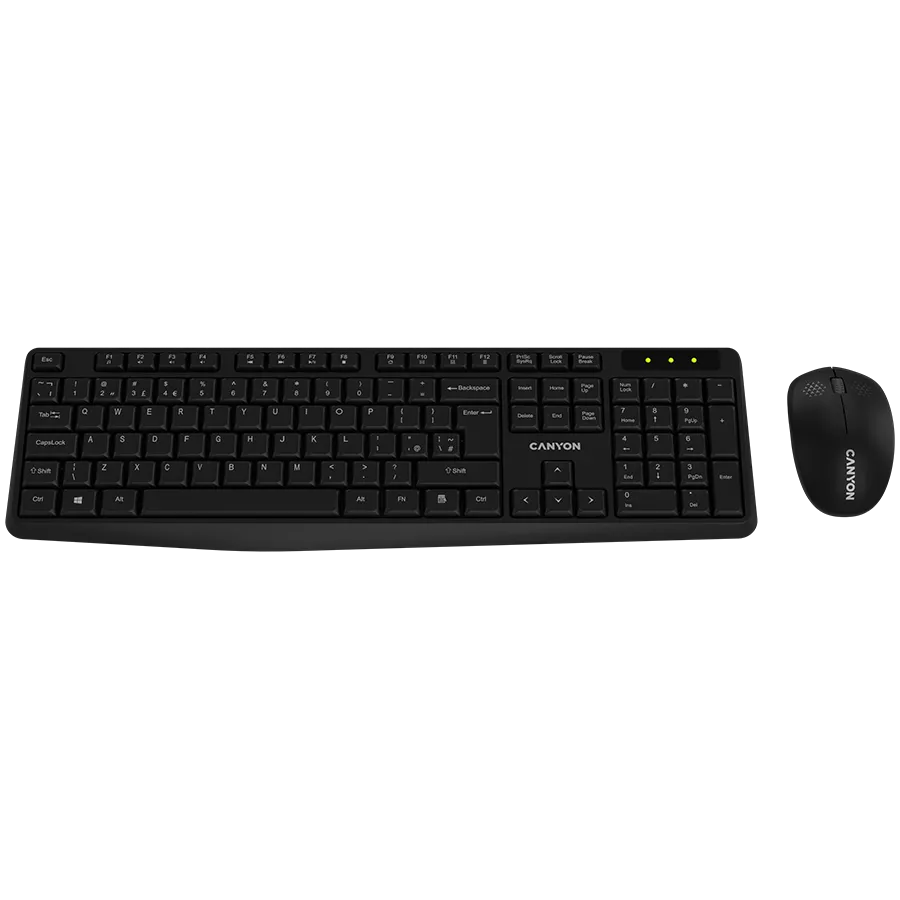 CANYON SET-W01 EN/AD Keyboard+Mouse Wireless Black Slika 1