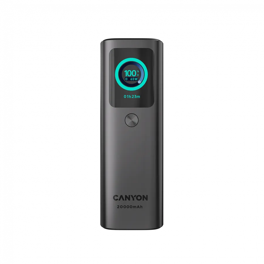 CANYON Built-in cable power bank OnPower 265 20000mAh 165W Aluminium Dark grey Slika 3