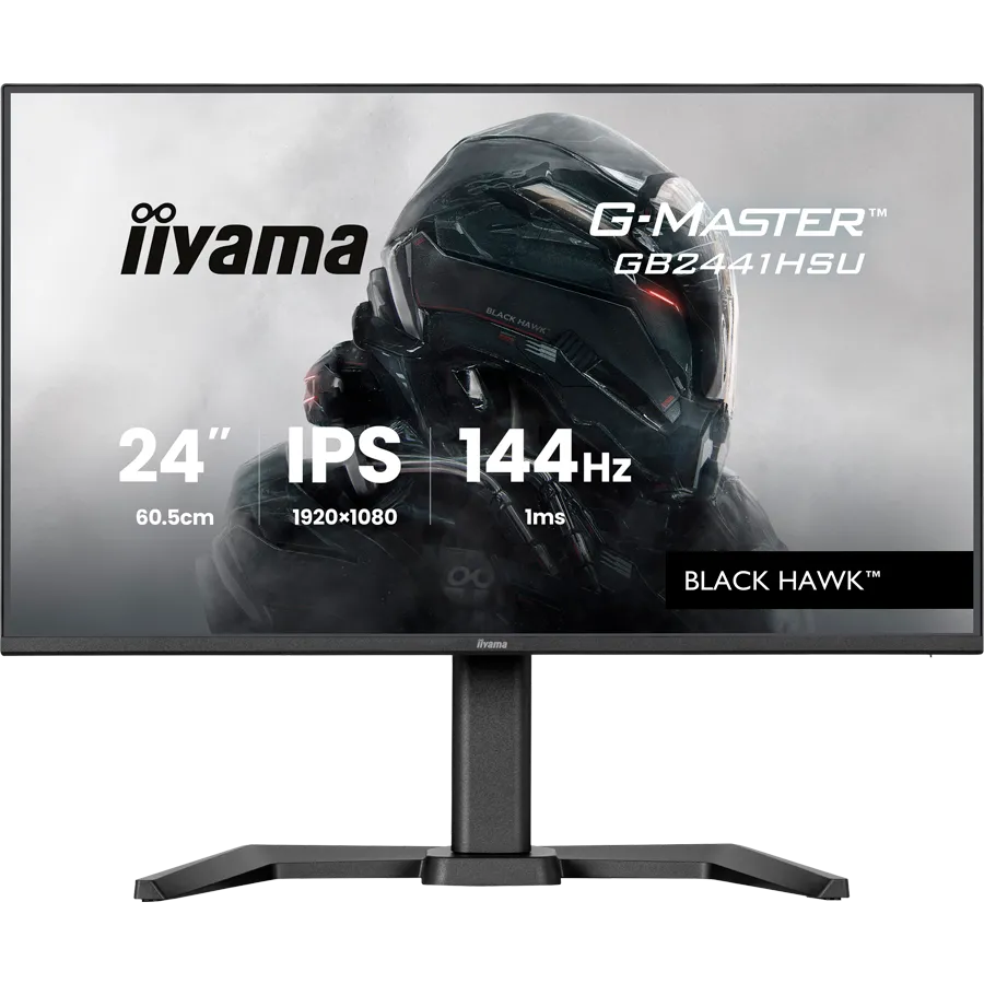 24 inch IPS Gaming G-Master Black Hawk FreeSync 1920x1080 144Hz 300cd/m2 HDMI DisplayPort 1ms MPRT Adaptive Sync Speakers USB 2x 2.0 Black Tuner 15cm Height Adj Stand Slika 1