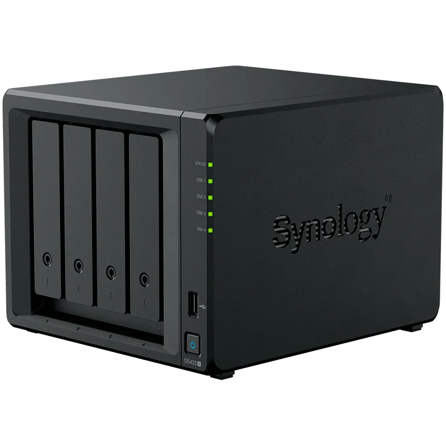 Synology DiskStation DS425+ Tower, 4-Bays 3.5'' SATA HDD/SSD, 2 x M.2 2280 NVMe SSD slot, CPU Intel Celeron J4125  4-core 2.0 GHz, 2 GB DDR4 non-ECC SODIMM, 1x RJ-45 2.5 GbE LAN, 1x RJ-45 1GbE LAN Port; 2x USB 3.2;  2.18 kg; 3yr warranty Slika 3