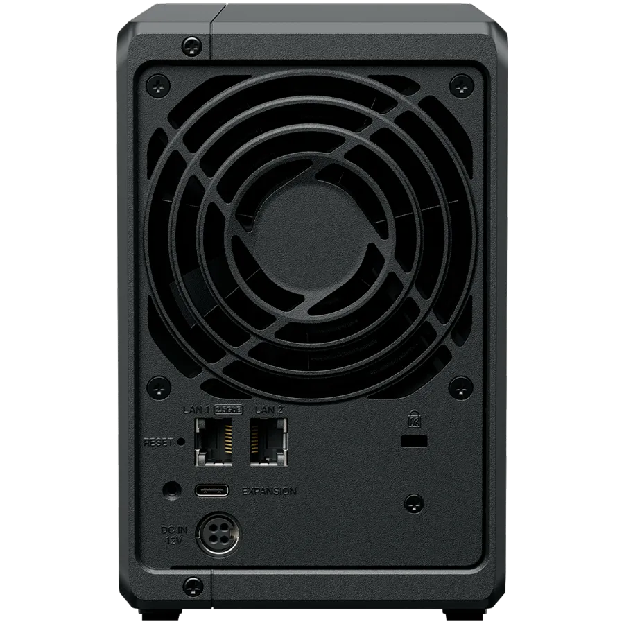 Synology DS725+, Tower, 2-Bays 3.5'' SATA HDD/SSD, 2 x M.2 2280 NVMe SSD, CPU AMD Ryzen R1600 dual-core (4-thread), max. boost up to 3.1 GHz, 4 GB DDR4 ECC SODIMM, 1 x 2.5 GbE, 1 x 1GbE, 1 x USB 3.2, 1 x eSATA USB-C, 1.51 kg, 3y Slika 7