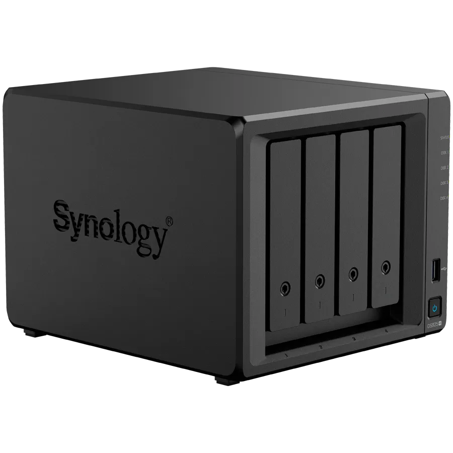 Synology DiskStation DS925+ Tower, 4-Bays 3.5'' SATA HDD/SSD, 2 x M.2 2280 NVMe SSD slot, CPU AMD Ryzen V1500B 4-core 2.2 GHz, 4 GB DDR4 ECC SODIMM, 2x RJ-45 2.5 GbE LAN Port; 2x USB 3.2; 1 xUSB Type-C expansion port; 2.26 kg; 3yr warranty Slika 5