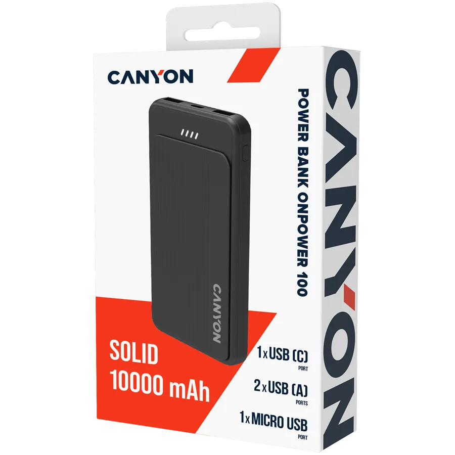 CANYON power bank OnPower 100  10000mAh Black Slika 5