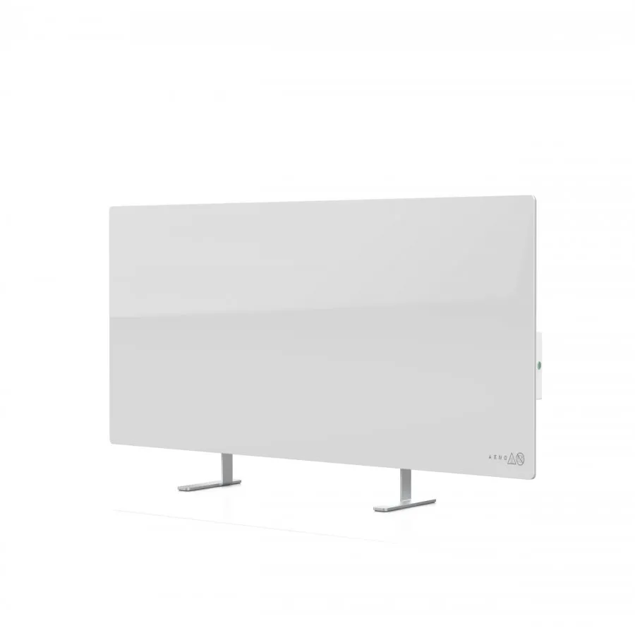 AENO Premium Eco Smart Heater, 700W, Tempered glass, Infrared+convection heating type, Plug type: Europe (E/F type), WHITE Slika 2