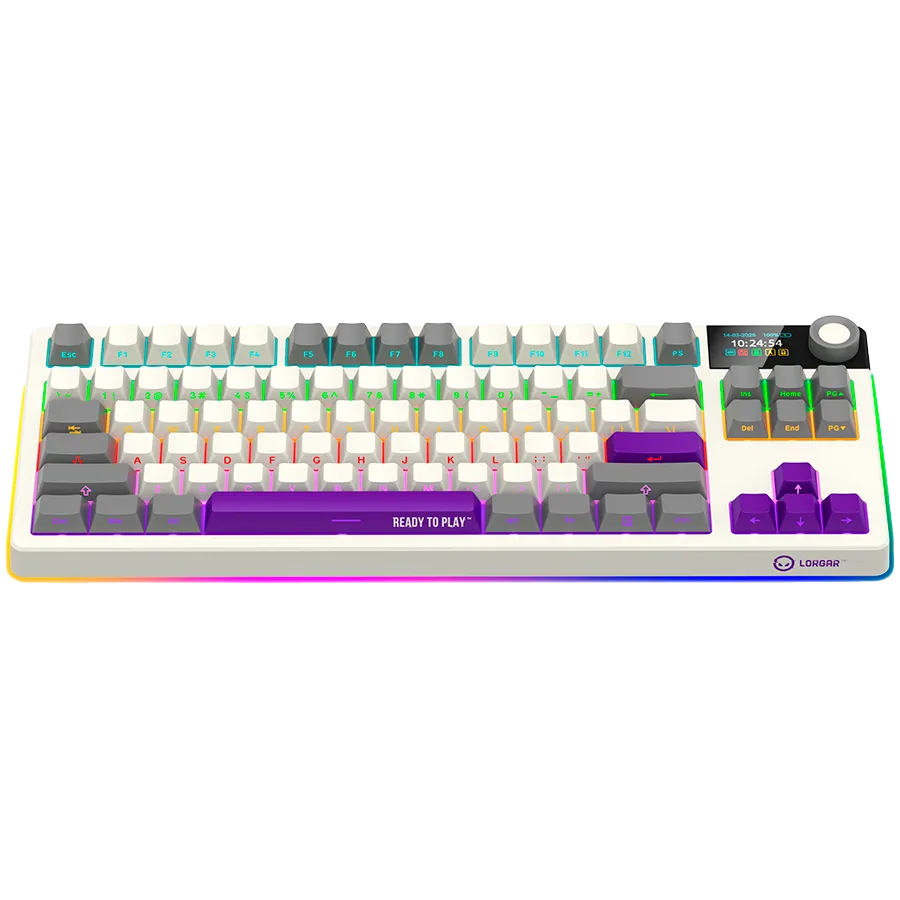 LORGAR KBP70TKLW, Wireless TKL Mechanical Gaming Keyboard Pro, Beige, EN layout Slika 3