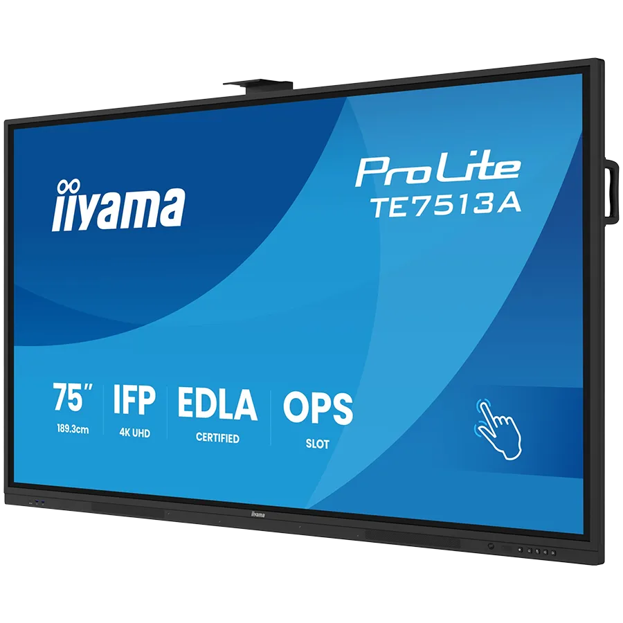 Iiyama Prolite TE7513A-B2AG 75''UHD VA 3840x2160 400cd 1200:1 8ms Android 1, 8/128GB, 40-Points, VGA, HDMI 2x HDMI-out 2x USB-C, Audio mini-jack and Optical Out (S/PDIF), USB Touch Interface, Landscape mode, Media Play USB Ports, AntiGlare Glass,LAN Slika 3