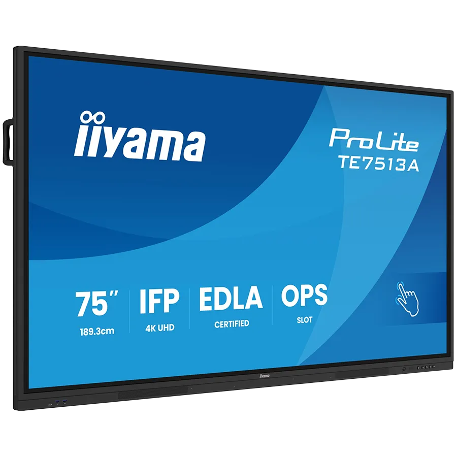 Iiyama Prolite TE7513A-B2AG 75''UHD VA 3840x2160 400cd 1200:1 8ms Android 1, 8/128GB, 40-Points, VGA, HDMI 2x HDMI-out 2x USB-C, Audio mini-jack and Optical Out (S/PDIF), USB Touch Interface, Landscape mode, Media Play USB Ports, AntiGlare Glass,LAN Slika 4
