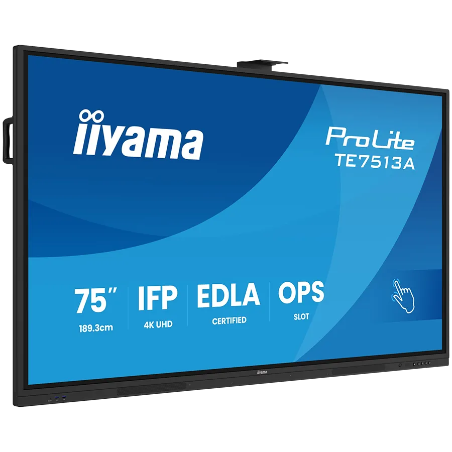 Iiyama Prolite TE7513A-B2AG 75''UHD VA 3840x2160 400cd 1200:1 8ms Android 1, 8/128GB, 40-Points, VGA, HDMI 2x HDMI-out 2x USB-C, Audio mini-jack and Optical Out (S/PDIF), USB Touch Interface, Landscape mode, Media Play USB Ports, AntiGlare Glass,LAN Slika 5