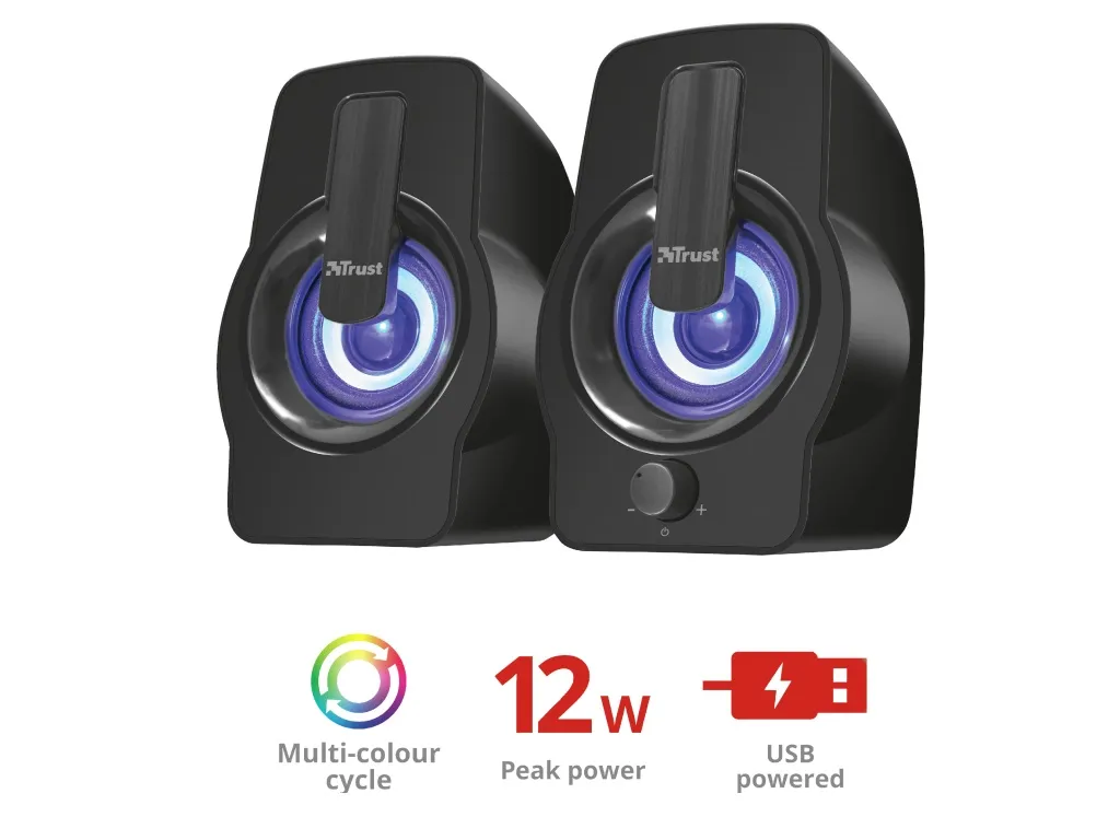 Zvucnik TRUST Gemi 2.0/12W(6W RMS)/ RGB/crna Slika 2
