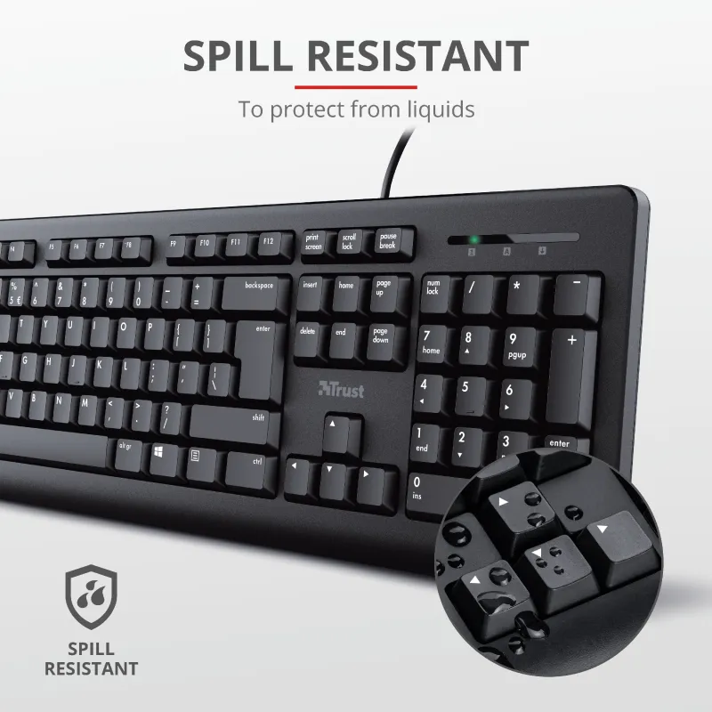 Trust Tastatura+miš TRUST Primo žicni set/US/crna Slika 2