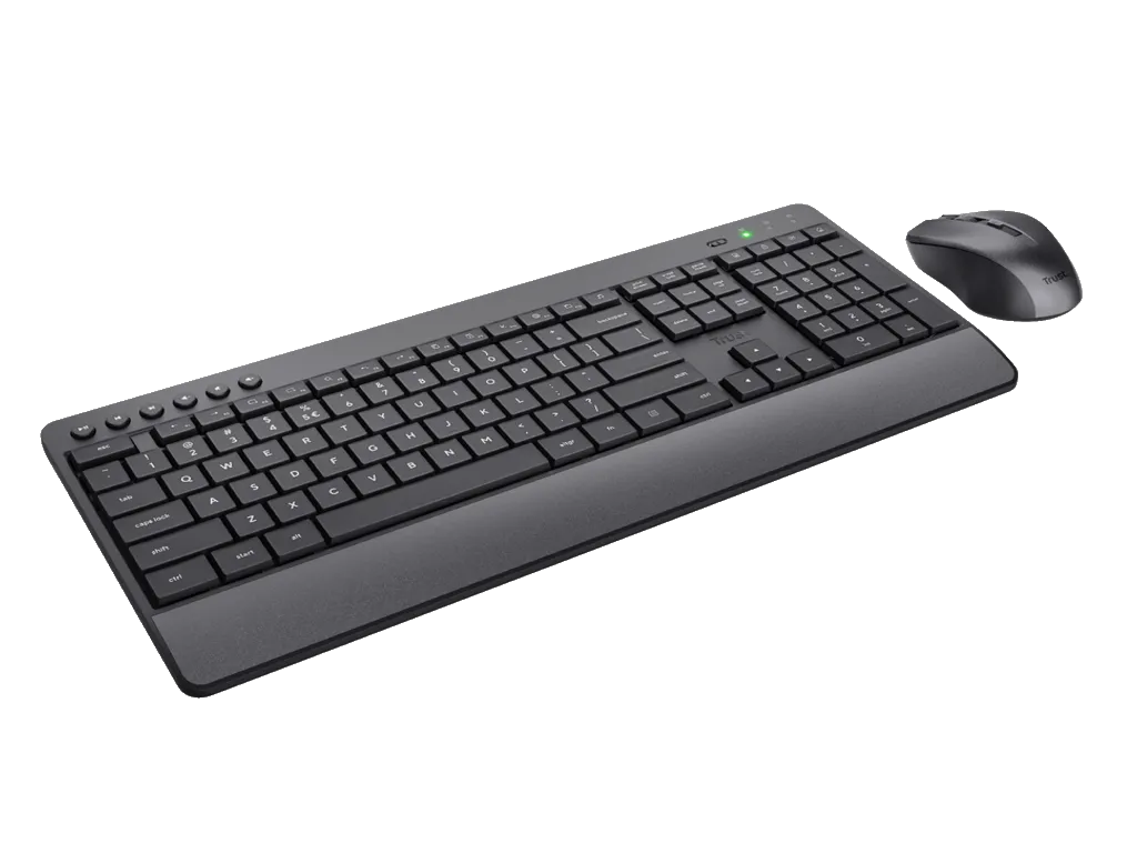 Tastatura+miš TRUST TREZO bežicni set/Silent/US/crna Slika 4