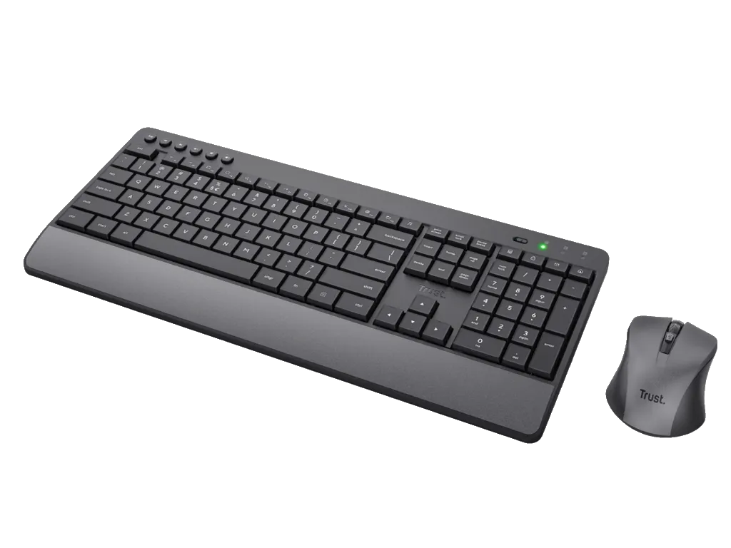 Tastatura+miš TRUST TREZO bežicni set/Silent/US/crna Slika 5