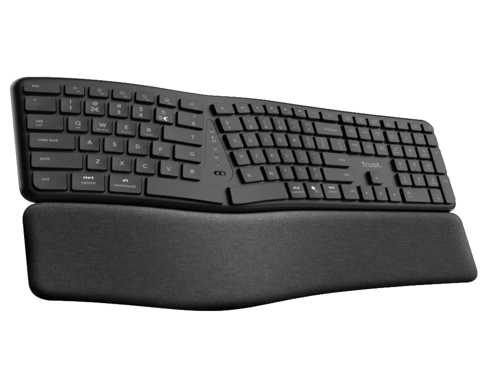 Trust Tastatura TRUST KEYRA ERGO MULTI WRLS KEYBOARD US Slika 1